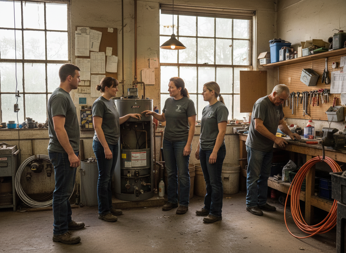 The Wagner Plumbing team at work in Fairhope