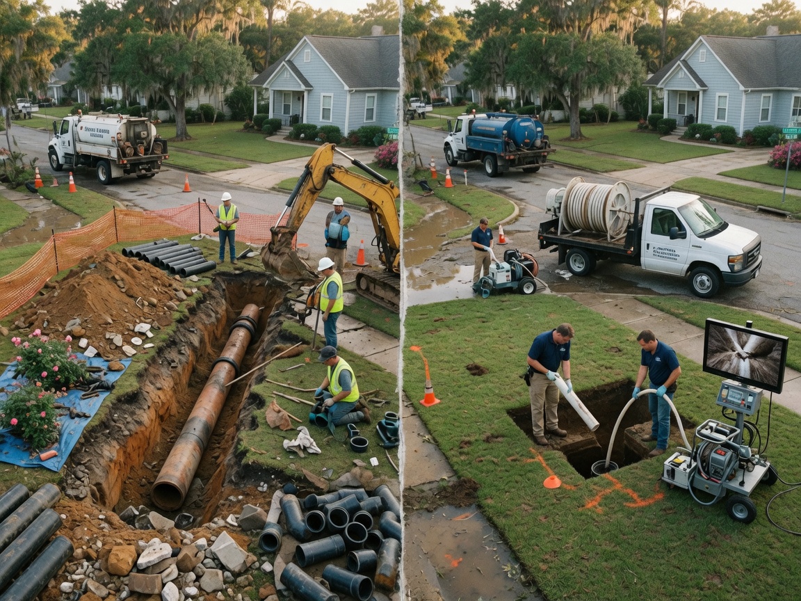 Trenchless Sewer Repair vs Traditional Sewer Line Replacement